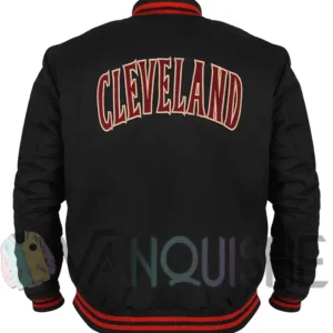 Nylon Hooded Cleveland Cavaliers Bomber Jacket Back