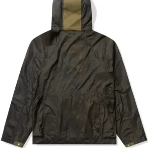 Oasis Tour Liam Gallagher Olive Green Anorak Jacket Back Look