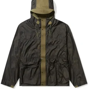 Oasis Tour Liam Gallagher Olive Green Anorak Jacket Front Look