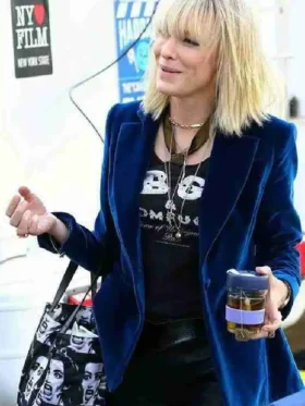 Ocean’s Eight Cate Blanchett Blue Velvet Blazer