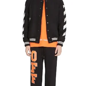 Off White Diagonal Varsity Jacket