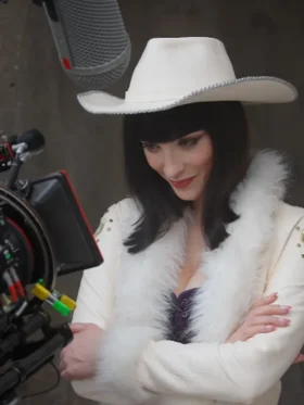 One Piece Nico Robin White Shearling Long Coat