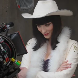 One Piece Nico Robin White Shearling Long Coat