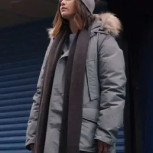 Only Murders In The Building Selena Gomez Blue Coat