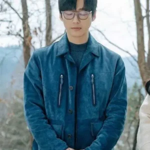 Our Movie Namkoong Min Blue Suede Leather Jacket
