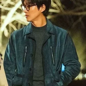 Our Movie Namkoong Min Blue Suede Leather Jacket