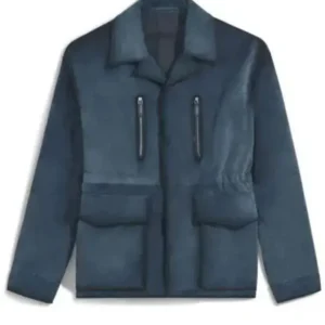 Our Movie Namkoong Min Blue Suede Leather Jacket Front