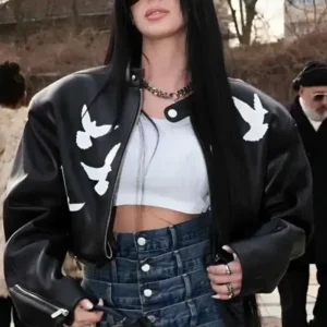 PFW 2026 Camilla Araujo Leather Jacket Front Look