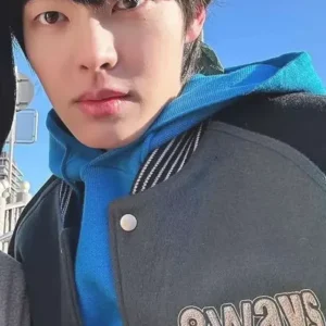 Park Yoon-ho Study Group Varsity Jacket Front Look