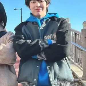 Park Yoon-ho Study Group Varsity Jacket Front Look