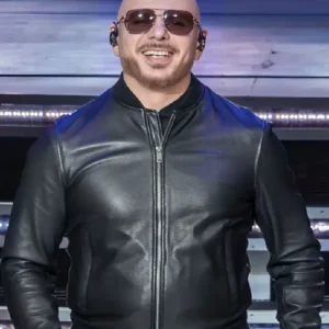 Party After Dark Tour Pitbull Black Leather Jacket