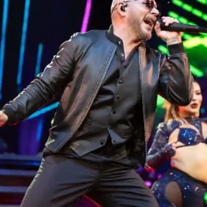 Party After Dark Tour Pitbull Black Leather Jacket
