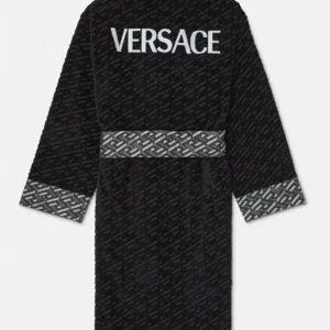 Pat Bode Black With Grey Versace Bathrobe Back Look