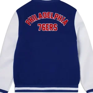 Philadelphia 76ers Eastern Conference Varsity Jacket Back Look