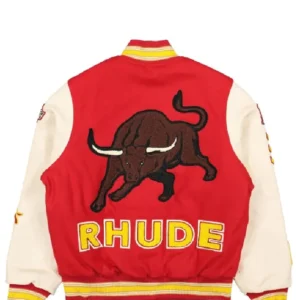 Philadelphia Eagles Jalen Hurts Red Varsity Jacket