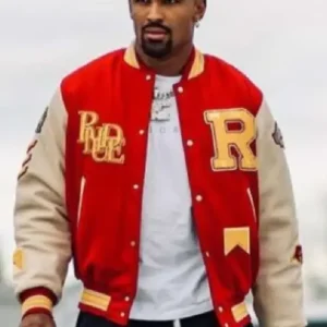 Philadelphia Eagles Jalen Hurts Red Varsity Jacket