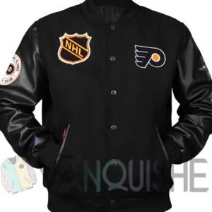 Philadelphia Flyers Black Out Team Logo Varsity Jacket