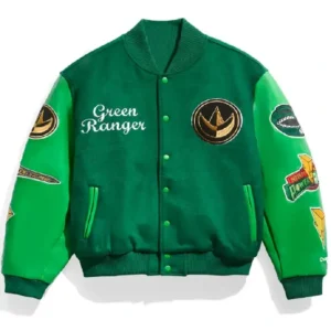 Power Rangers Green Varsity Jacket