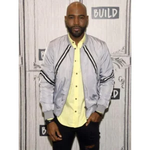 Queer Eye Karamo Brown Grey Bomber Jacket