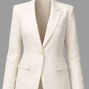 RHOSLC S06 Heather Gay White Blazer Front look