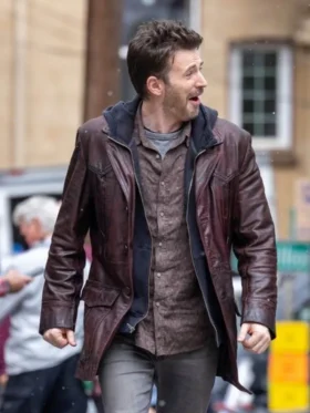 Red One Chris Evans Leather Jacket