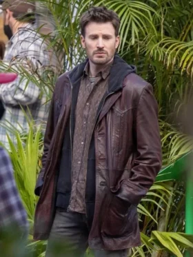 Red One Chris Evans Leather Jacket