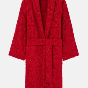 Red Versace Robe Front Look