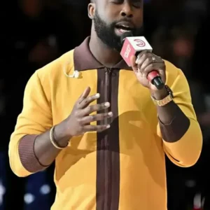 Remey Williams Miami Heat Vs Hawks Jacket Front Look