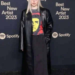 Reneé Rapp Best New Artist Black Leather Coat