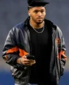 Roschon Johnson Wild Card Playoffs Chicago Bears Jacket Front look