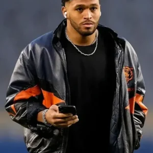 Roschon Johnson Wild Card Playoffs Chicago Bears Jacket Front look