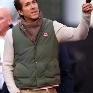 Ryan Reynolds Green Vest Front Look