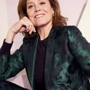 Sigourney Weaver Avatar The Way of Water Green Blazer