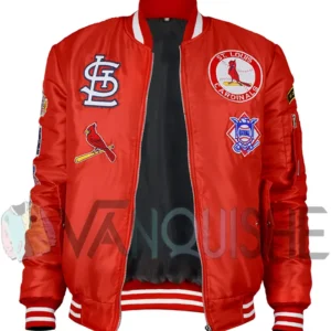St. Louis Cardinals Bomber MA-1 Jacket Side
