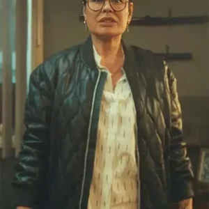 Sunny Nights Rachel House Black Leather Jacket Front Look