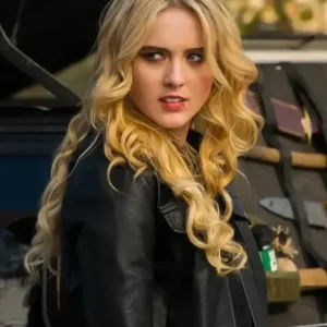 Supernatural Claire Novak Black Leather Bomber Jacket