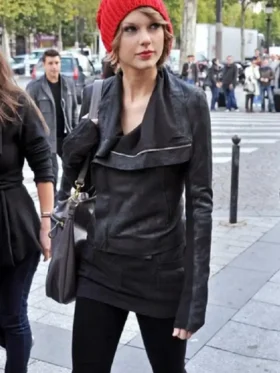 Taylor Swift Owens Anthem Leather Biker Jacket