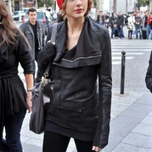 Taylor Swift Owens Anthem Leather Biker Jacket