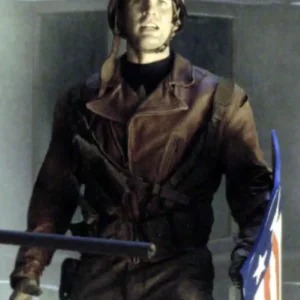 The First Avenger Chris Evans Brown Leather Jacket
