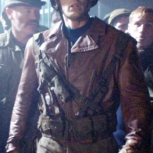 The First Avenger Chris Evans Brown Leather Jacket