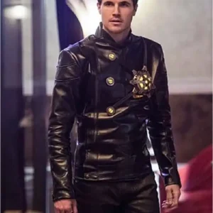 The Flash Robbie Amell Black Leather Jacket