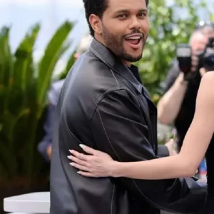 The Idol Weeknd Black Leather Jacket