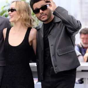 The Idol Weeknd Black Leather Jacket