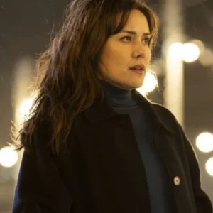 The Internship Megan Boone Black Wool Coat