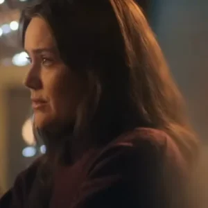 The Internship Megan Boone Maroon Coat