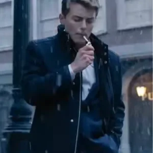 The Internship Ollie Roddy Black Wool Coat