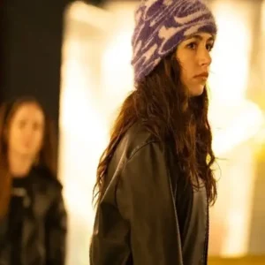 The Internship Sky Katz Black Leather Jacket