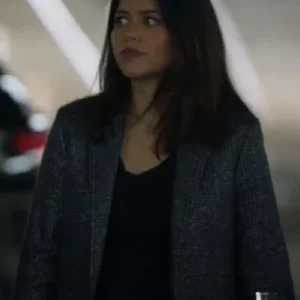 The Rookie Alyssa Diaz Grey Plaid Blazer