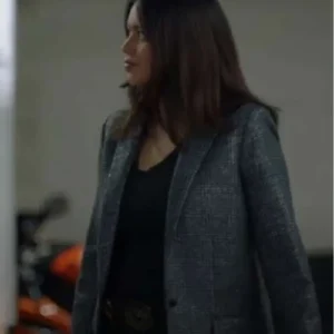 The Rookie Alyssa Diaz Grey Plaid Blazer