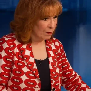 The View Joy Behar Red Lips Print Blazer